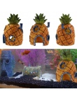 Małe akwarium dekoracja SpongeBob ananas dom skalmar wyspa wielkanocna Fish Tank dekoracja kreskówkowa dla dzieci