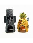Strona główna akwarium SpongeBob figurki ozdoby ananas domu skalmar wyspa wielkanocna Krusty Krab Fish Tank dekoracji wystrój
