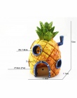 Strona główna akwarium SpongeBob figurki ozdoby ananas domu skalmar wyspa wielkanocna Krusty Krab Fish Tank dekoracji wystrój