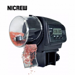 Nicrew 65 mL automatyczny podajnik karmy dla ryb do akwarium Fish Tank automatyczny podajnik z zegarem dozownik do karmienia zwi
