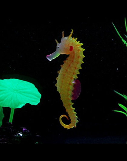 W zakresie ochrony środowiska i przyjazny Luminous Sea Horse Hippocampus do akwarium z silikonową Fish Tank dekoracji darmowa wy