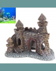 Żywica zamek kartonowy akwaria ozdoby zamkowa wieża ozdoby akwarium akwarium akcesoria dekoracyjne