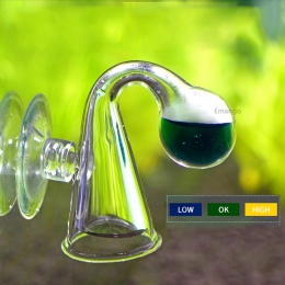 Dekoracyjny szklany miernik do pomiaru poziomu CO2 w akwarium  w formie szklanej kuli narzędzia akwarystyczne