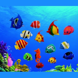 Realistyczne plastikowe sztuczny ruch pływające ryby ozdoby ozdoby do akwarium Fish Tank (losowy kolor i wzór)