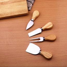 4 sztuk/zestaw drewna uchwyt zestawy Bard dąb z serem z bambusa nóż do cięcia zestaw krajalnica kuchnia cheedse Cutter przydatne
