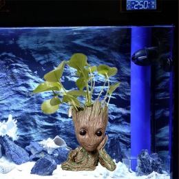 Śliczne drzewo człowiek Model rysunek ogród akwarium roślin doniczka do Bonsai kamień dekoracja do akwarium Ornament Rock schron
