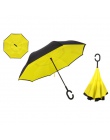 Yesello składany odwrócony parasol podwójna warstwa odwrócony wiatroszczelny parasol samochodowy dla kobiet