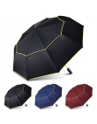 120 CM w pełni automatyczne podwójne duży parasol deszcz kobiety 3 składane odporny na wiatr, odporny na duży parasol mężczyźni 