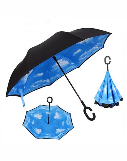 Odwrócony parasol podwójna warstwa słońce parasol kobiety deszcz odwrotnej parasole męskie guarda chuva invertido paraguas parap