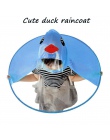 Śliczny płaszcz przeciwdeszczowy Cartoon kaczka dla dzieci płaszcz przeciwdeszczowy UFO parasol dla dzieci kapelusz magiczne wol