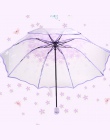 Kreatywny Apollo Cherry parasole kwiat przezroczyste Tri składane parasol składany pani Sakura parasole słoneczne na sprzedaż