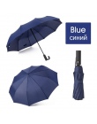 Silny wiatr odporny składany Parasol automatyczny mężczyźni kobiety deszcz 12 żebra duże parasole biznes przenośny długi uchwyt 