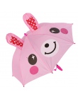 3D ucha parasolka dziecięca dla dziewcząt chłopców Cute Cartoon parasol dla dzieci kreatywny długi uchwyt zwierząt parasol szkoł