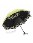 Wysokiej jakości składany Parasol dla kobiet marki podróży anty-uv wiatroszczelna deszcz kwiat modny kobiece dziewczyna Parasol 