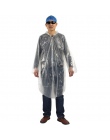 Plastikowa osłona przeciwdeszczowa przenośny odzież przeciwdeszczowa jednorazowe na świeżym powietrzu przeźroczysty płaszcz prze