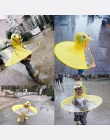 Kreatywny Cartoon kaczka deszczu kapelusz składany płaszcz przeciwdeszczowy dla dzieci parasol Cape śliczny płaszcz przeciwdeszc