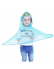 Dla dzieci płaszcz przeciwdeszczowy przezroczyste UFO płaszcze bez rąk wolne od poncho przeciwdeszczowe dla dzieci śmieszne kacz