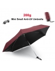 Fancytime 200g Mini mały parasol składany parasol kieszeni kobiet parasolka dziecięca anty-uv kobiety parasol słoneczny deszczow
