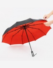 JESSE KAMM, w pełni automatyczna, podwójne zadaszenie 190 T Pongee parasol 3 składane 10 żeber z włókna szklanego silne wiatrosz