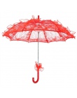 Dla nowożeńców koronki bawełniane parasol na wesele strony taniec fotografia Prop elegancki i stylowy parasol deszcz kobiety