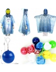 1 PC przenośny jednorazowy płaszcz deszczowy kulki z tworzywa sztucznego odzież przeciwdeszczowa podróży awaryjnego poncho przec