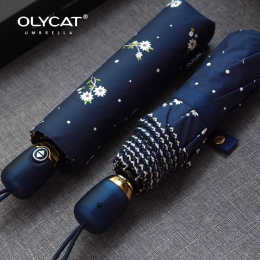 Damskie parasole automatyczne ochrony przeciwsłonecznej anty UV kwiaty marki Parasol deszcz kobiety Olycat Parasol kobiece skład