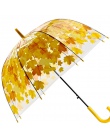 Yesello przezroczyste zagęścić pcv grzyb zielone liście deszcz jasne liść Bubble parasol