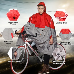 QIAN nieprzepuszczalna płaszcz kobiety/mężczyźni na zewnątrz poncho przeciwdeszczowe plecak odblaskowe projekt jazda na rowerze 