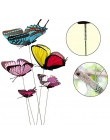 15 sztuk/6 cm Lot sztuczny motyl dekoracje ogrodowe symulacji Butterfly Stakes podwórku roślin trawnik Decor fałszywy Butterefly