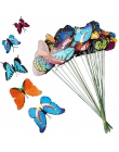 15 sztuk/6 cm Lot sztuczny motyl dekoracje ogrodowe symulacji Butterfly Stakes podwórku roślin trawnik Decor fałszywy Butterefly