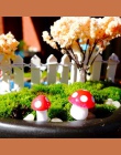 50 sztuk Mini czerwony grzyb ogród ozdoba miniaturowe roślin garnki wróżka DIY domek dla lalek krajobraz Bonsai roślin ogrodnict