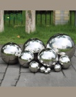 Wysoki połysk brokat ze stali nierdzewnej Ball kula lustro Hollow Ball dekoracja do przydomowego ogrodu dostarcza Ornament 19mm 