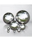 Wysoki połysk brokat ze stali nierdzewnej Ball kula lustro Hollow Ball dekoracja do przydomowego ogrodu dostarcza Ornament 19mm 
