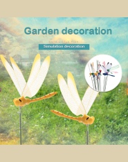 2 sztuk/DIY sztuczne ważka motyl ogród trawnik dekoracje 3D symulacja Dragonfly podwórku roślin trawnik Decor losowy kolor