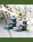 Minibasen wieża miniaturowy krajobraz DIY Ornament ogród dekoracja żywica