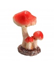 BESTOYARD 3 głowy czerwony grzyb muchomor miniaturowy bajkowy ogród Terrarium figurka domek dla lalek wystrój