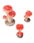 BESTOYARD 3 głowy czerwony grzyb muchomor miniaturowy bajkowy ogród Terrarium figurka domek dla lalek wystrój