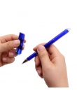 3 sztuk niebieski atrament kasowalna długopis szkolne materiały papiernicze pisanie długopis wielofunkcyjny długopis żelowy 0.5m