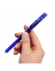 3 sztuk niebieski atrament kasowalna długopis szkolne materiały papiernicze pisanie długopis wielofunkcyjny długopis żelowy 0.5m