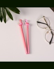 1 pc różowy Flamingo długopis żelowy piękny pluszowe łabędź długopisy szkolne pisania dziewczyna prezenty Kawaii neutralne długo