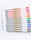 12 sztuk/partia kreatywny 12 długopisy żelowe w różnych kolorach 0.5mm kolor atramentu długopisy Marker pisanie piśmienne w styl