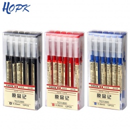 6 sztuk japonia proste naturalny styl Pen 0.35mm długopis żelowy czarny niebieski czerwony pióro atramentowe szkoły uczeń egzami