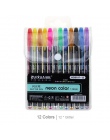 12/18/24/36/48 sztuk/paczka kreatywny Flash długopisy żelowe zestaw kolor długopis żelowy Glitter metalowe diy koreański szkicow