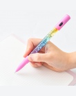 1 PC brokat śliczne pióro płynny kolor Kawaii długopis magia światła długopisy żelowe kryształ pióro biurowe pisanie śliczne biu