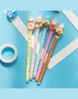4 sztuk/partia Kawaii pączki kasowalna długopis lalki z kreskówek tarcie długopisy żelowe 0.5mm niebieski atrament materiał Esco
