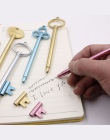 6 sztuk/partia kreatywny złoty klucz pióro neutralne kawaii biurowe długopisy materiał z tworzywa sztucznego biurowe szkolne pap
