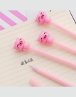 Różowy świnia kształt powłoki długopis żelowy DIY artykuły biurowe i szkolne Smooth pisanie czarny i niebieski atrament 0.38mm p