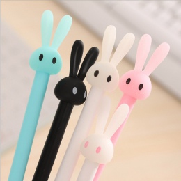 0.5mm śliczne Kawaii plastikowy długopis żelowy Cartoon królik pióro piękne neutralne pióra do pisania dla dzieci prezent dla dz