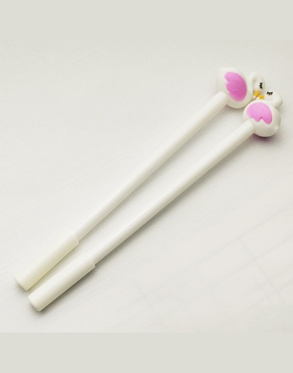 2 sztuk/partia 0.5mm kreatywny Flamingo Swan długopis żelowy długopis signature Escolar Papelaria szkolne materiały biurowe dost