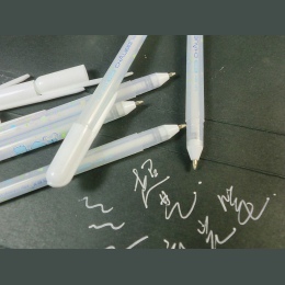 Japonia importowane Sakura galaretki rolki 0.4mm biały długopis żelowy podkreślić liner dla marker do malowania projekt komiks/M